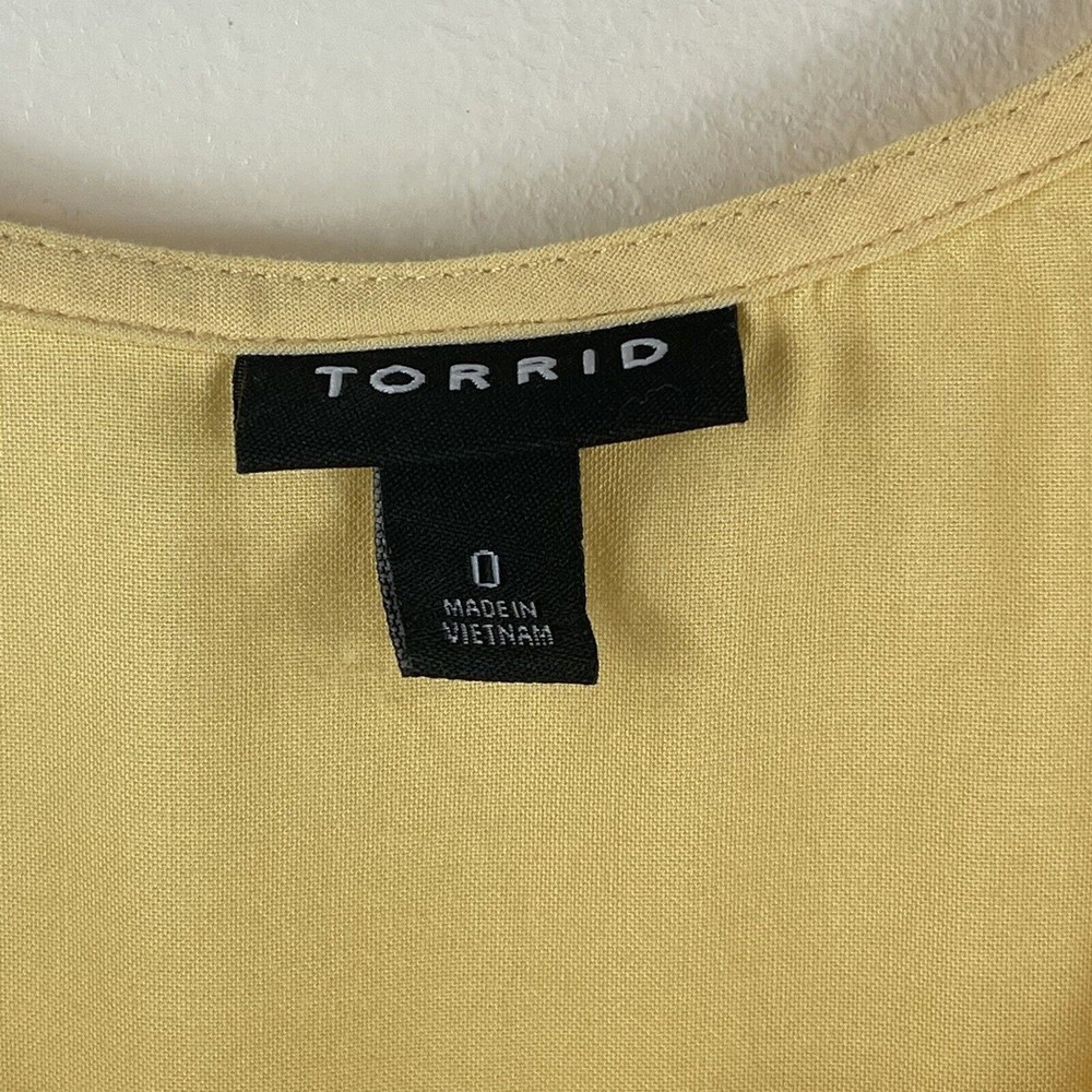 Torrid Soft Yellow Sophie Eyelet Swing Cami Tank Top Plus Size 0 Large - Picture 2 of 13
